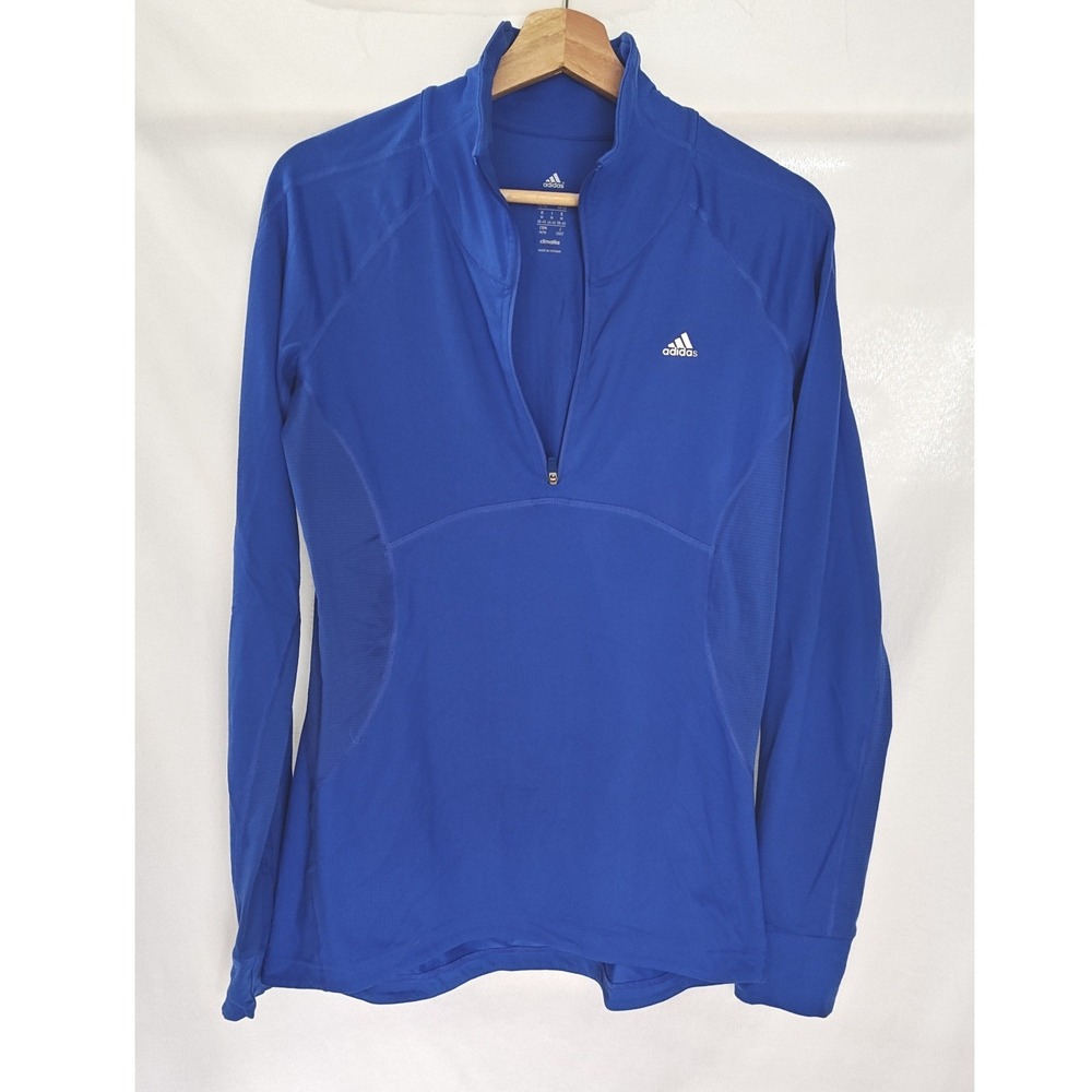 Adidas Climalite Quarter-Zip 1/4 Zip Running Pullover Jacket Blue M AH6816
